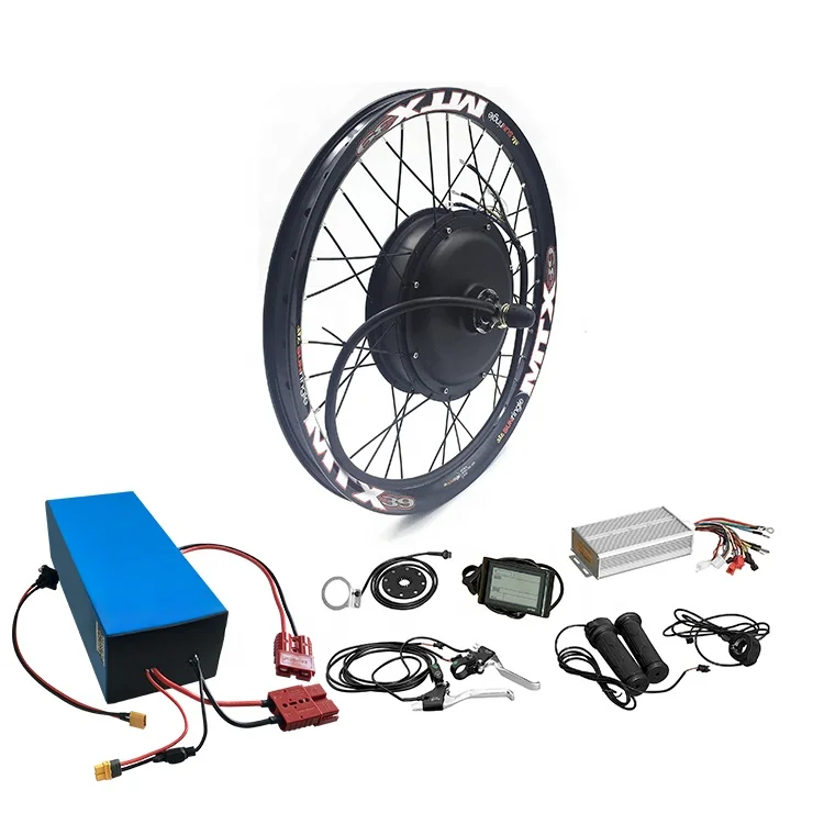 48v 3000w ebike conversion hub motor kit with 30ah battery