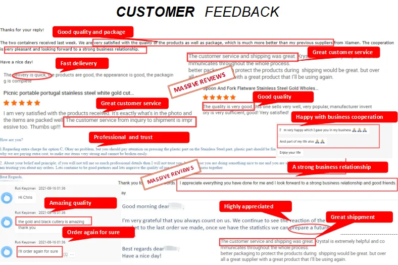 Cutlery Sets Luxury High Quality Stainless Steel Flatware Sets