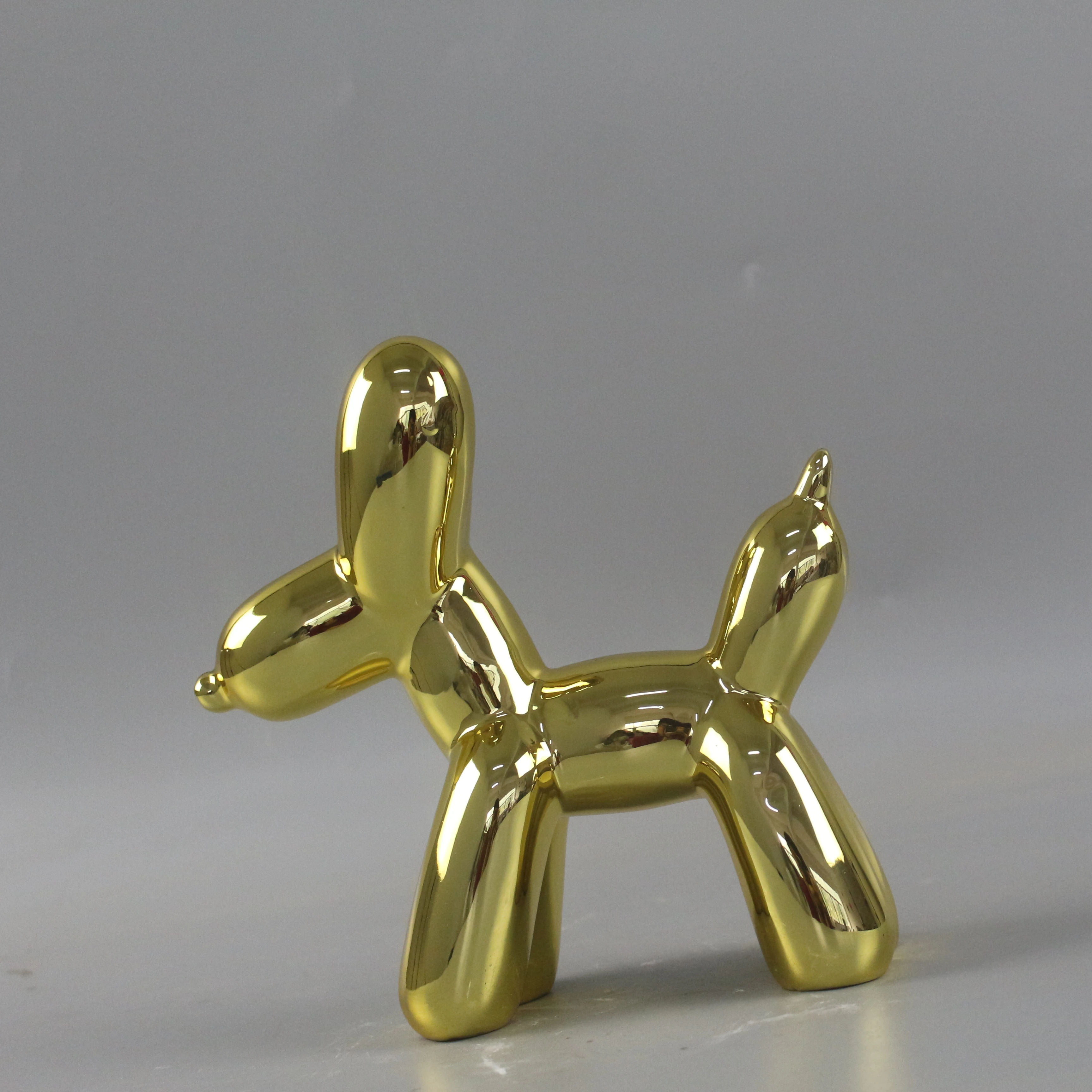 Visual display golden electroplating resin crafts electroplating puppy shop display decoration supplies manufacturers custom