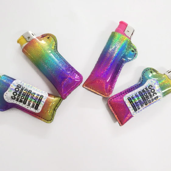 Creative neoprene glitter cigarette lighter sleeve holder
