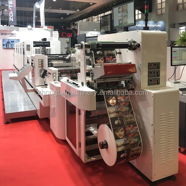 ZTJ-520 red wine label in-mold label Chinese high quality offset priting machine with silk screen