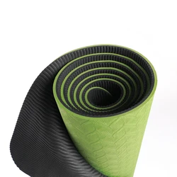 Удобный для фитнеса экологически чистый Противоскользящий коврик из термопластичного эластомера на заказ 6 мм
