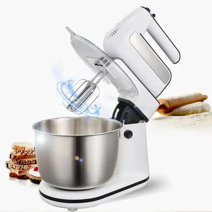 3.5L Kitchen Electric Food Mixer Egg Beater Hand Mixer with Bowl Multi 5 speeds with Turbo Function