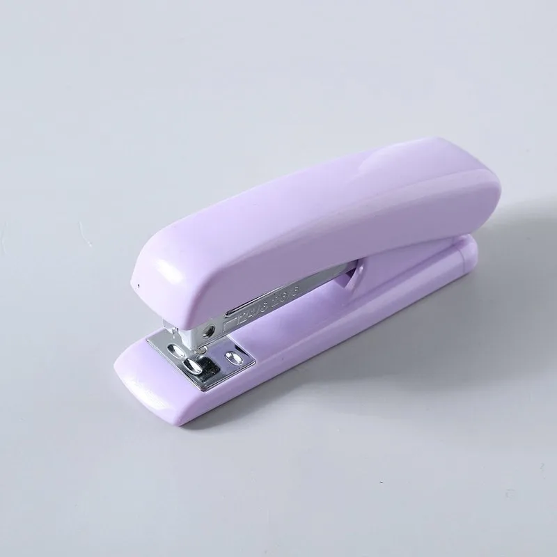 No. 12 Macaron Color Stapler Labor-Saving Stapler Multi-Functional Medium Size Plastic Full Strip Stapler For Student Office