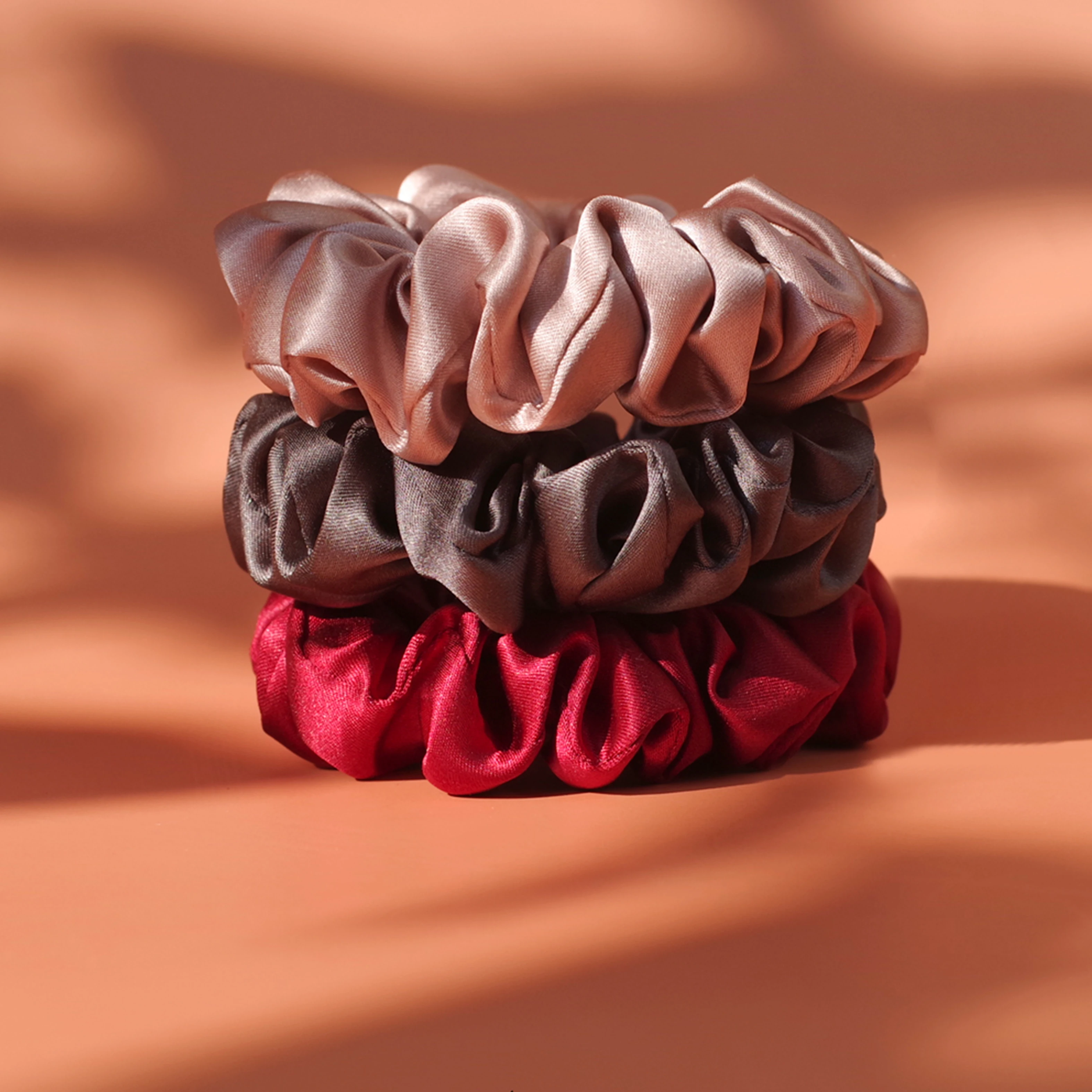 
Silk Accessories Wholesale Luxury Hair Head Bands 100% Satin Silk hair elastics scrunchies Silk Scrunchies with OEKO-TEX100 