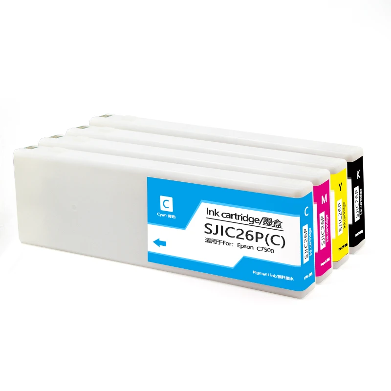 Ocinkjet 300ML SJIC SJIC26P Compatible Ink Cartridge With Pigment Ink for Epson ColorWorks C7500 Printer