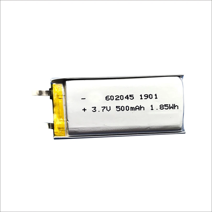 Customized 3.7V 500mAh Li-ion Battery Rechargeable Lipo Battery 602045 for power bank/ gps ect