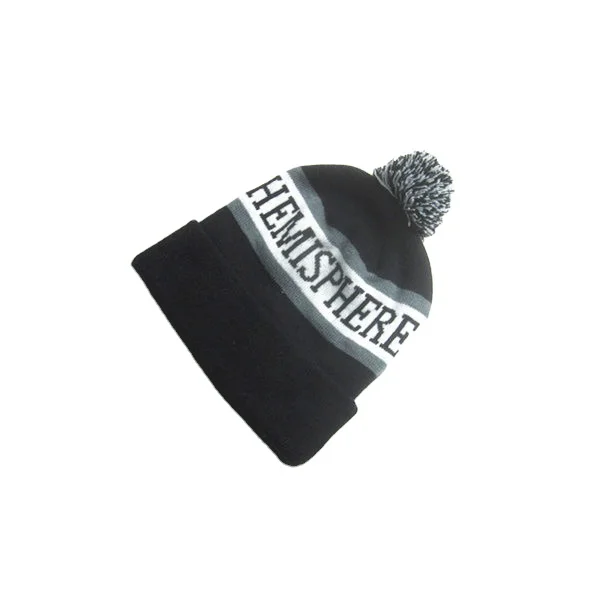 Canada Adult 100% Acrylic Soft Warm Jacquard Pompom Winter Hat Custom