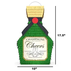 Partycool Bottle Shaped Pinata With Stick Handmade Decoration Cheap Prop Paper Adults Pinata New Years Birthday Party Favor