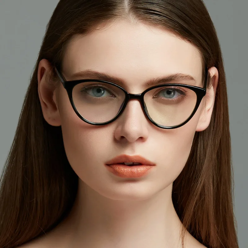 2021 Fashion Luxury Sexy Retro Women Plastic Optical Prescription Glasses Small Cat Eye Spectacle Eyeglasses Frames