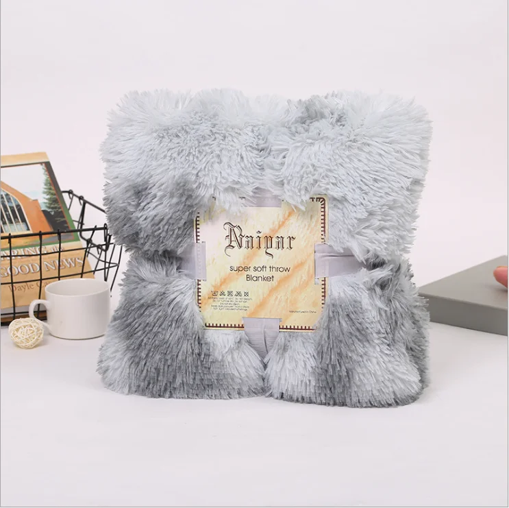King size micro mink fleece blanket faux fur 2 layer 220x240 180x220cm plush