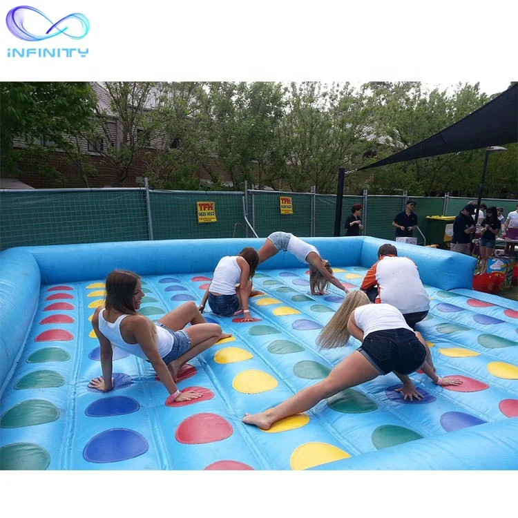 Funny Interactive Gian Inflatable Twister Style Game Multi Person Inflatable Twister Game Bouncer Game For Family