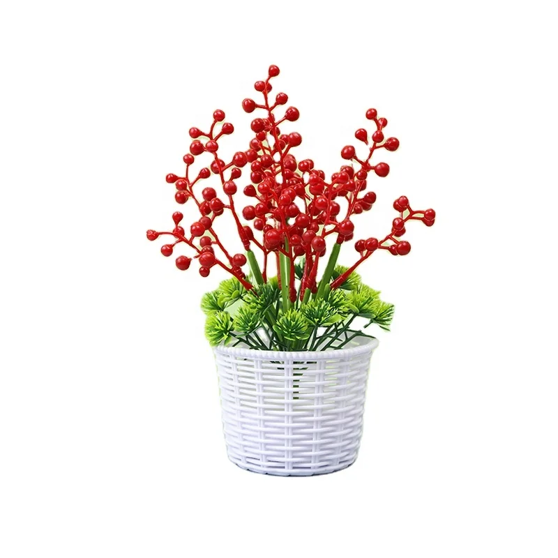 New Pe Green desktop bulk wholesale artificial plant eucalyptus cement pot luxurious home layout office