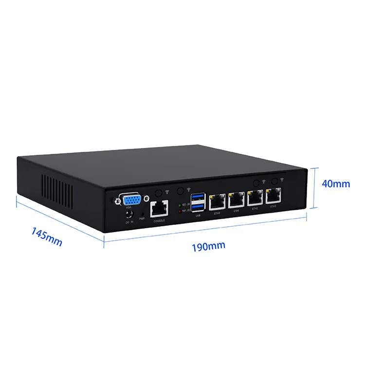 Office Enterprise Routers Intel Quad Core J4125 CPU 2.5 Gigabit 4xLan Win10 Openwrt Ikuai Network Server Pfsense Firewall SFP+