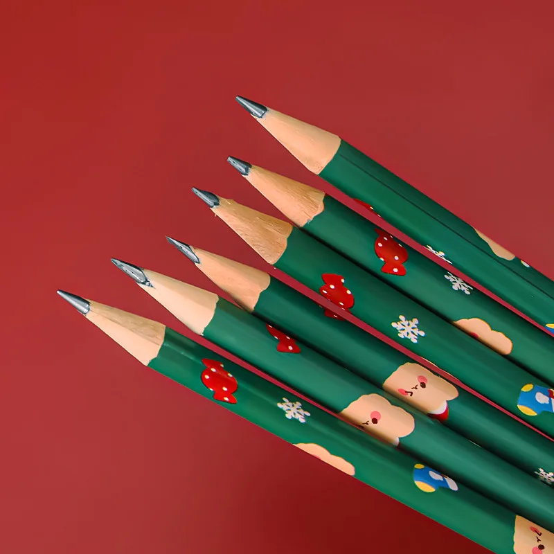 Christmas gift standard pencil 6pcs set for kids adults sketches school student