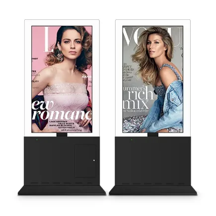 55 43 inch Indoor Dual Screen Kiosk Super Slim LCD Advertising Digital Signage Double Sided Touch Screen Kiosk