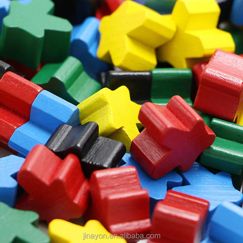 Custom Wooden Meeple Game Parts Board Game Accessories