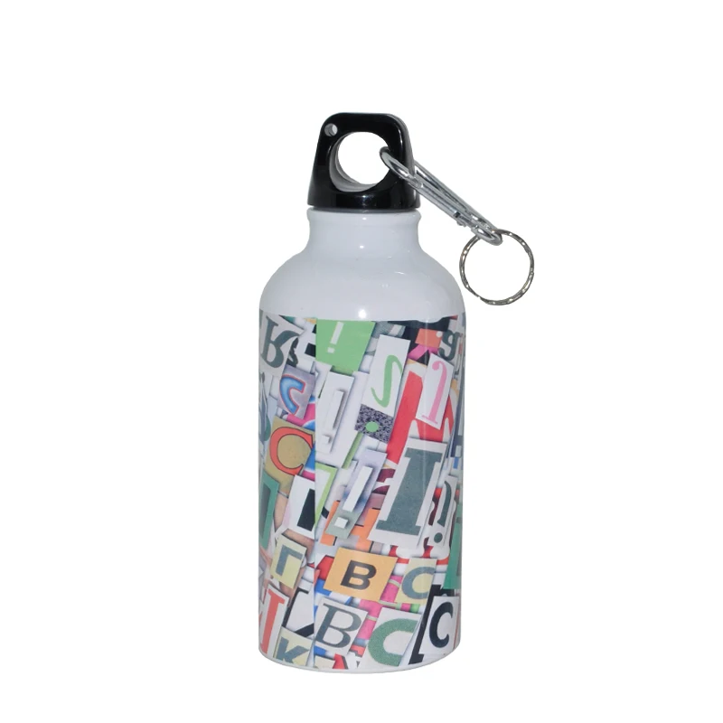 Wholesale Price 500ml 600ml  Customized  Aluminum Sport water bottle  white color Sublimation bottle