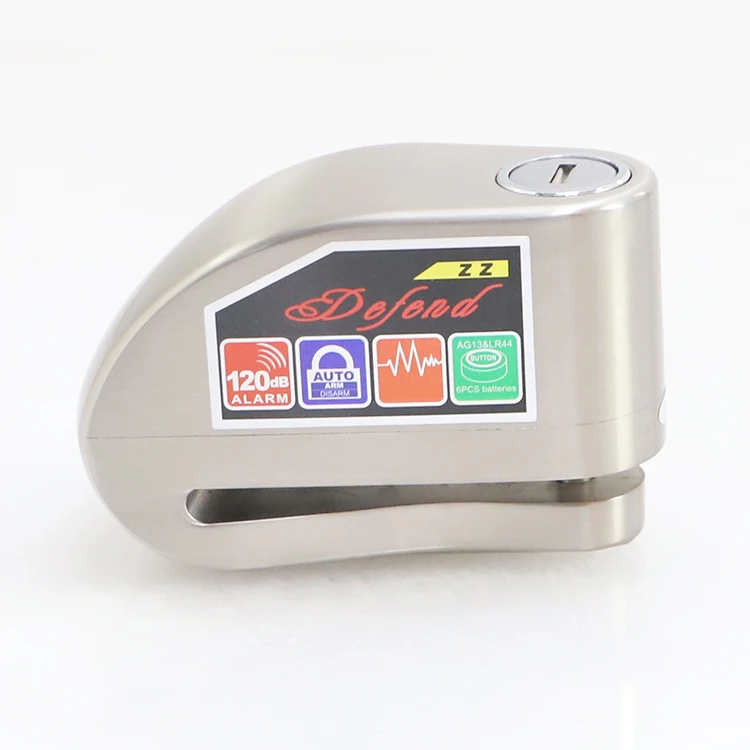 CNC high quality Motorcycle Disc Brake Lock 120dB Alarm Stainless Steel Large Capacity