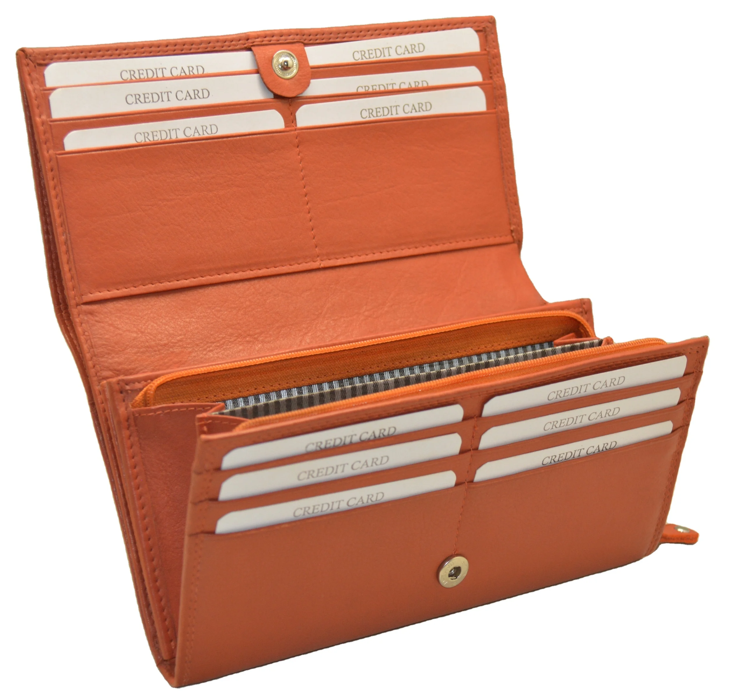 Ladies Long Wallet Fashion Women Wallets with RFID Protection Purse OEM Genuine Leather Customized Logo Polyester 5-7 Days 1479