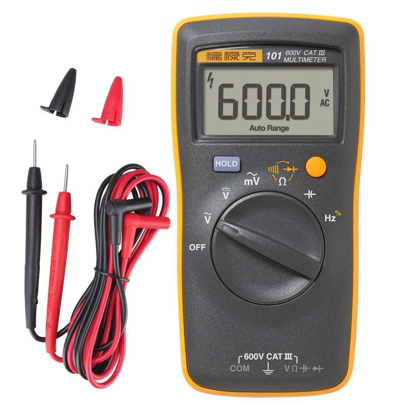 Fluke 101 Mini Digital Multimeter auto range for AC/DC Voltage Resistance Capacitance Frequency duty cycle tester