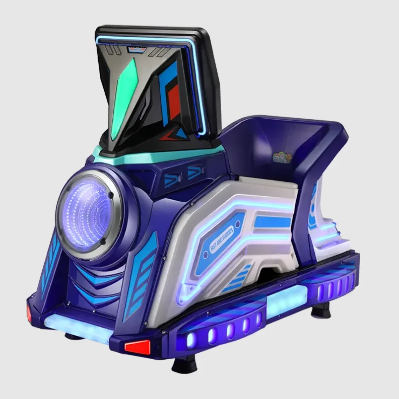 HD screen comfortable rotary handle coin operated kids rides rocking game machine for kids