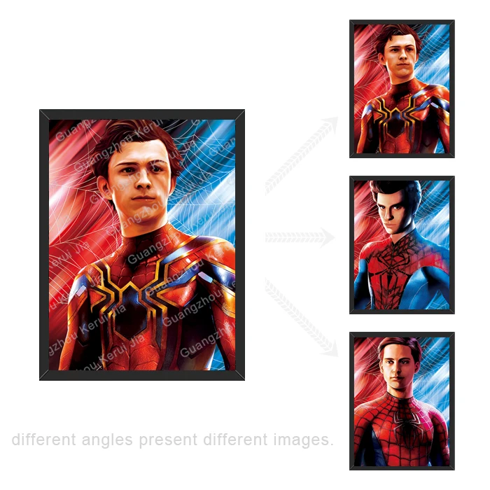 Factory Price Marvel Spider Man 3D Lenticular Anime Poster for Advertising Gift