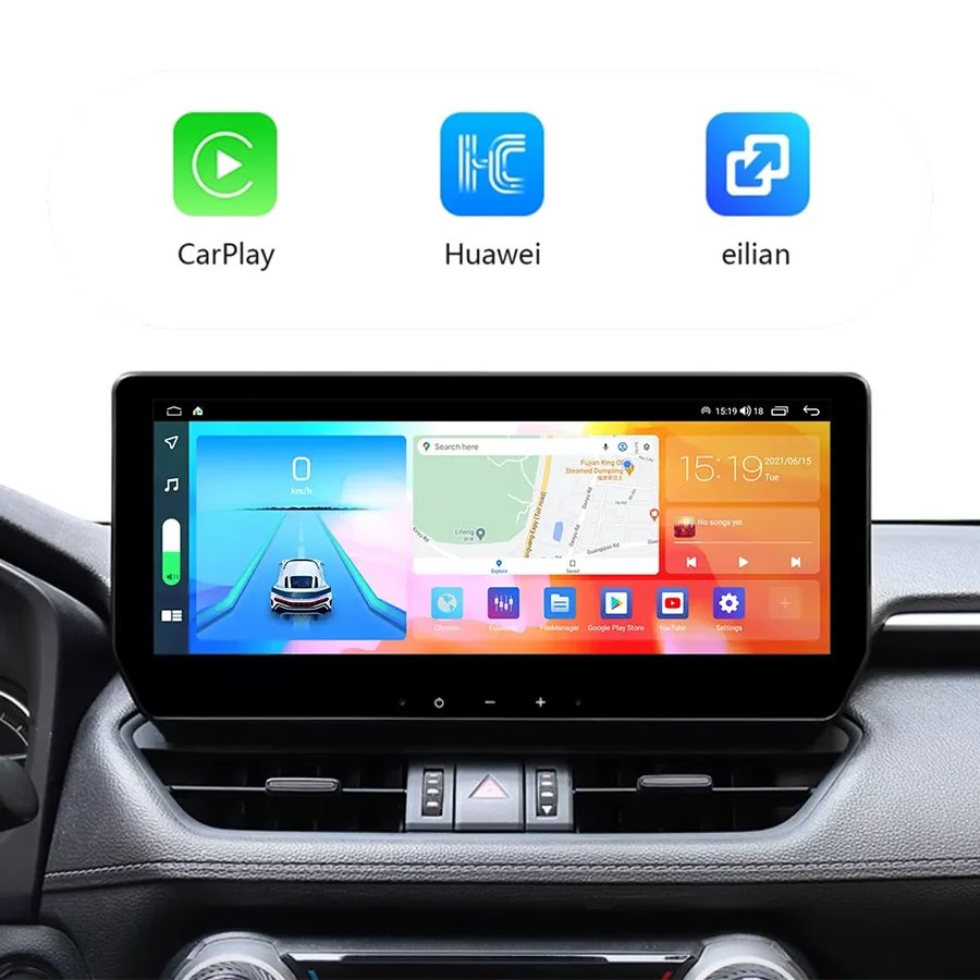 Car Stereo Autoradio Carplay 6gb Ram 128gb Rom 12.3Inch Car Multimedia Touch Screen  Android Car Radio For Toyota Rav4 Wildlnde