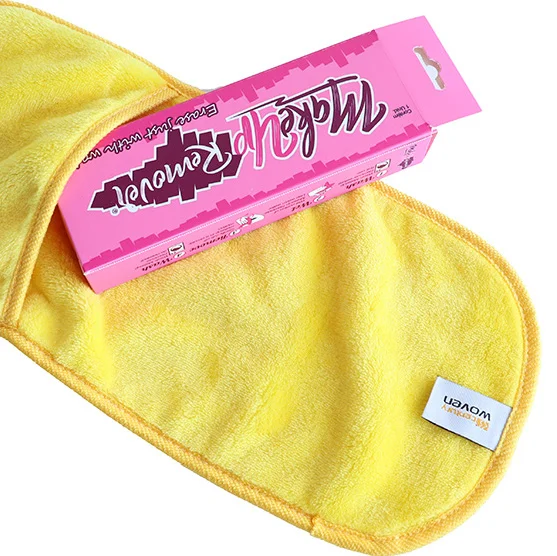 Custom logo makeup removal cloth with pocket of makeup remover towel wipes