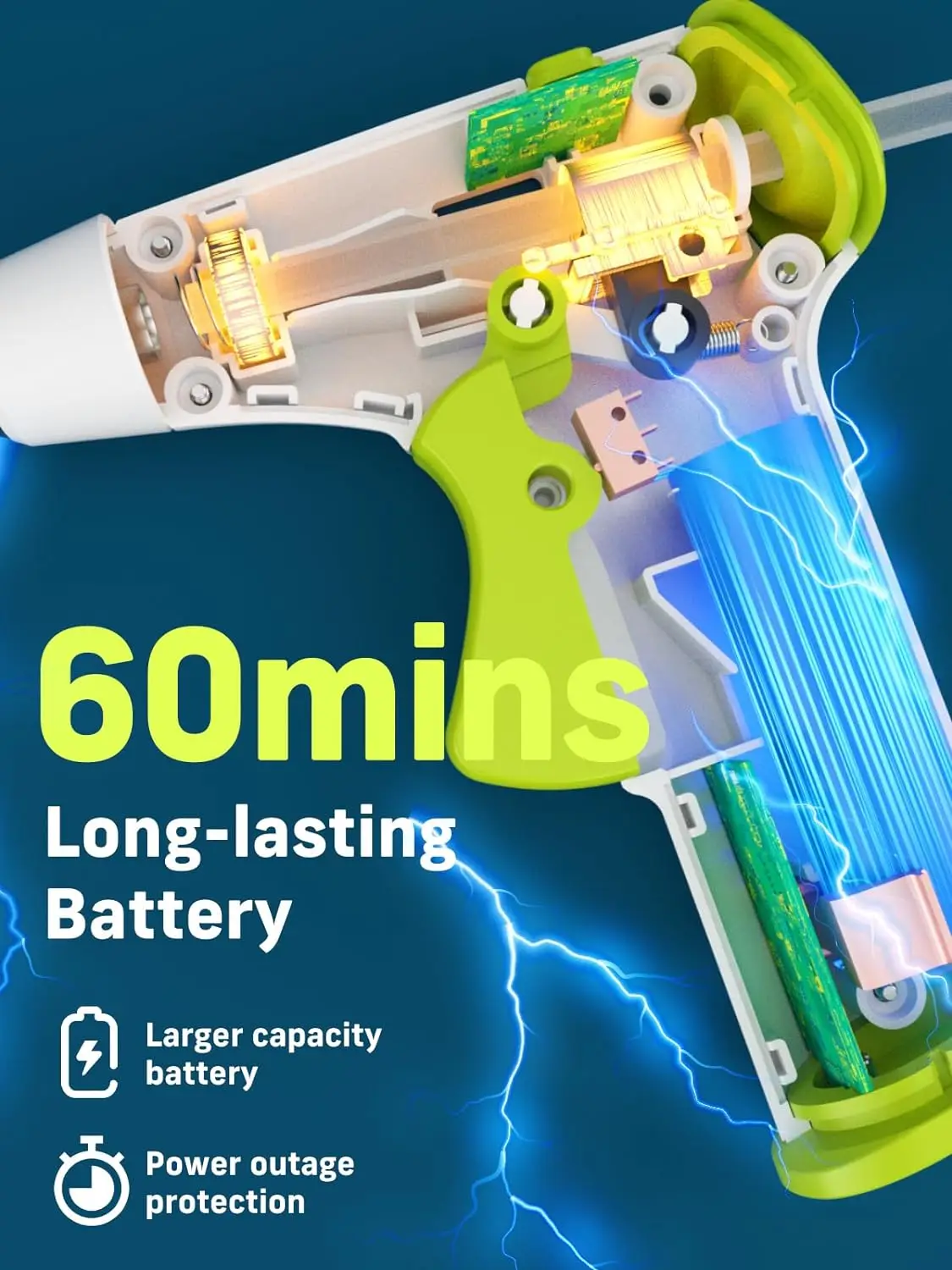 2024 Good Selling  Cordless Hot Glue Gun Professional DIY Economical Custom Mini Hot Glue Gun With Battery