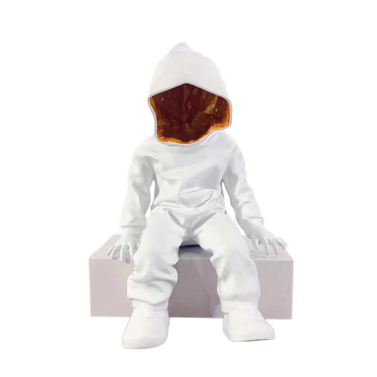 Modern interior decor ornament abstract epoxy resin spaceman figurine sitting astronaut statue art toy figure other home decor