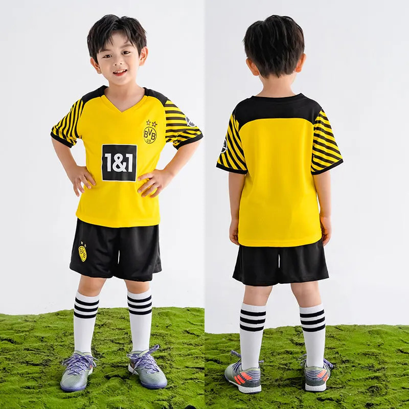 Kids Short Sleeve Football Uniforms Soccer Children Fitness Tracksuit Sport T shirt kids jersey