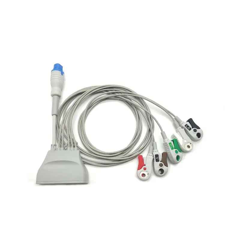Compatible ECG Telemetry Leadwire MX40 device use 5 leadwires ecg cable with spo2, 989803171931