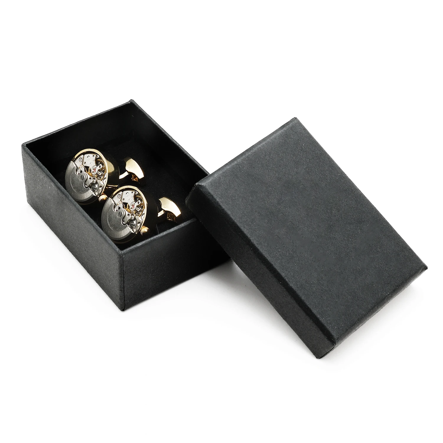 OB Jewelry-High-end Stock Cufflinks Brass Metal Movement Men Jewelry Luxury Style Mechanical Cufflinks For Amazon