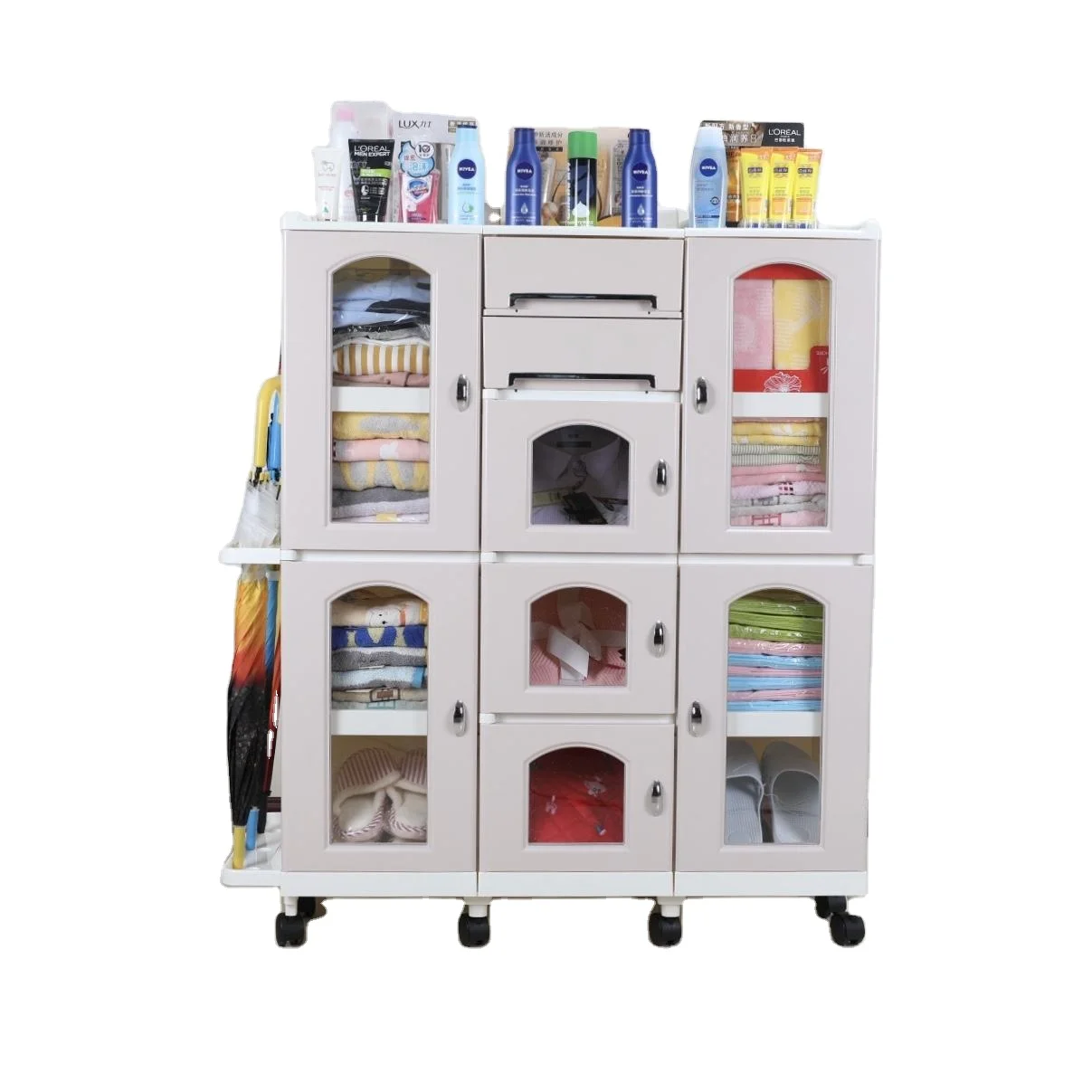 2021 hospital apartment green plastic bathroom storage cabinet