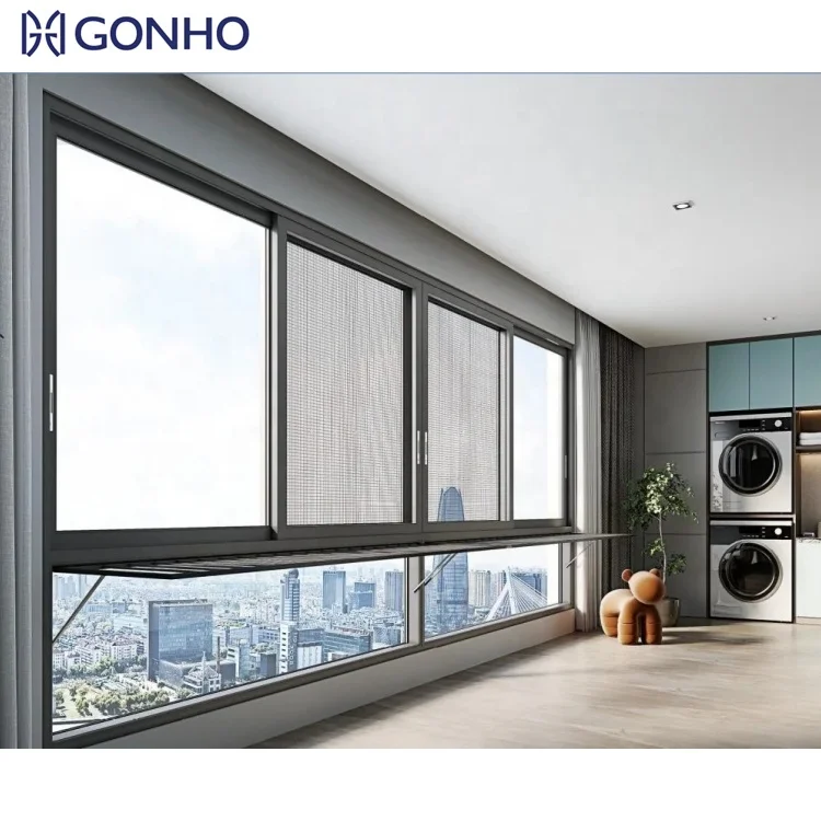 GONHO Best Price Export High Quality Doors and Windows  For Aluminum Profile Horizontal Sliding Window