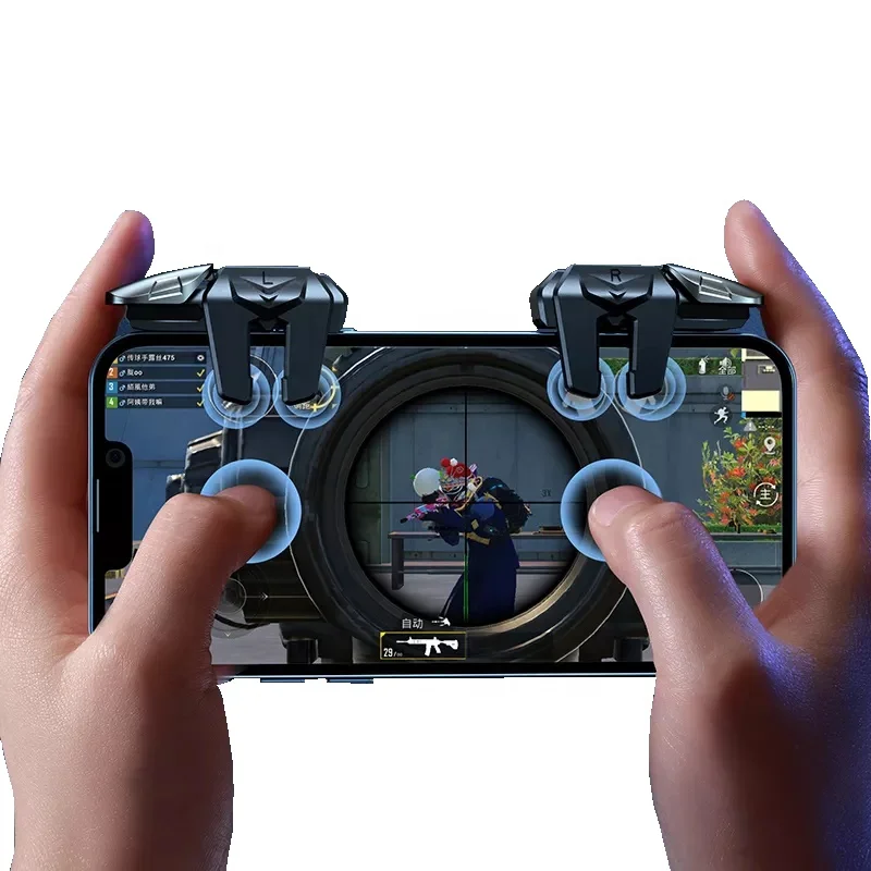 New G21 Mobile Game PUBG trigger for 6 six fingers Gaming Trigger L1 R1 Shooter Free Fire Phone Joystick
