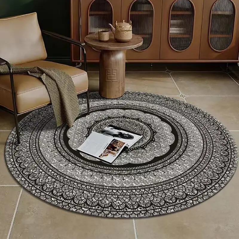 FactoryPersian Style Round Kitchen Area Rug Boho Washable Non-Slip Mat Entry Floor Carpet for Closet Bedroom Bathroom
