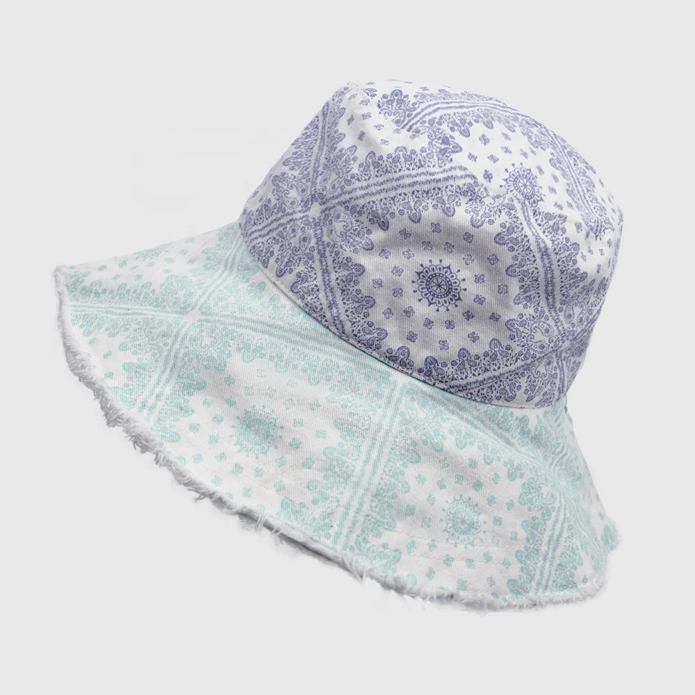 Summer Colorful Unisex Oversized Print Patchwork Bucket Hat
