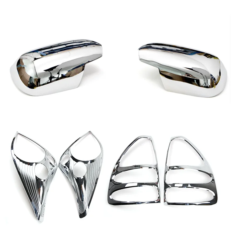  toyota prado 120 chrome trims headlight back lamp review mirrior cover for fj 2003 2004 2005 2006 007