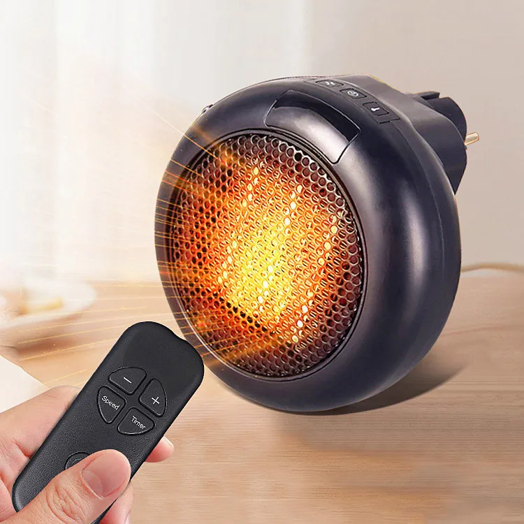 Wholesale remote control mini small plug in air heating machine radiator portable electric heater fan