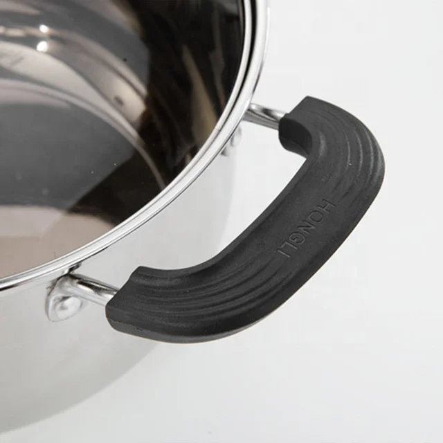 High Quality Durable Household Kitchenware Stainless Steel Stockpot Casserole Cooking Pots And Pans Stock Pot with Glass Lid