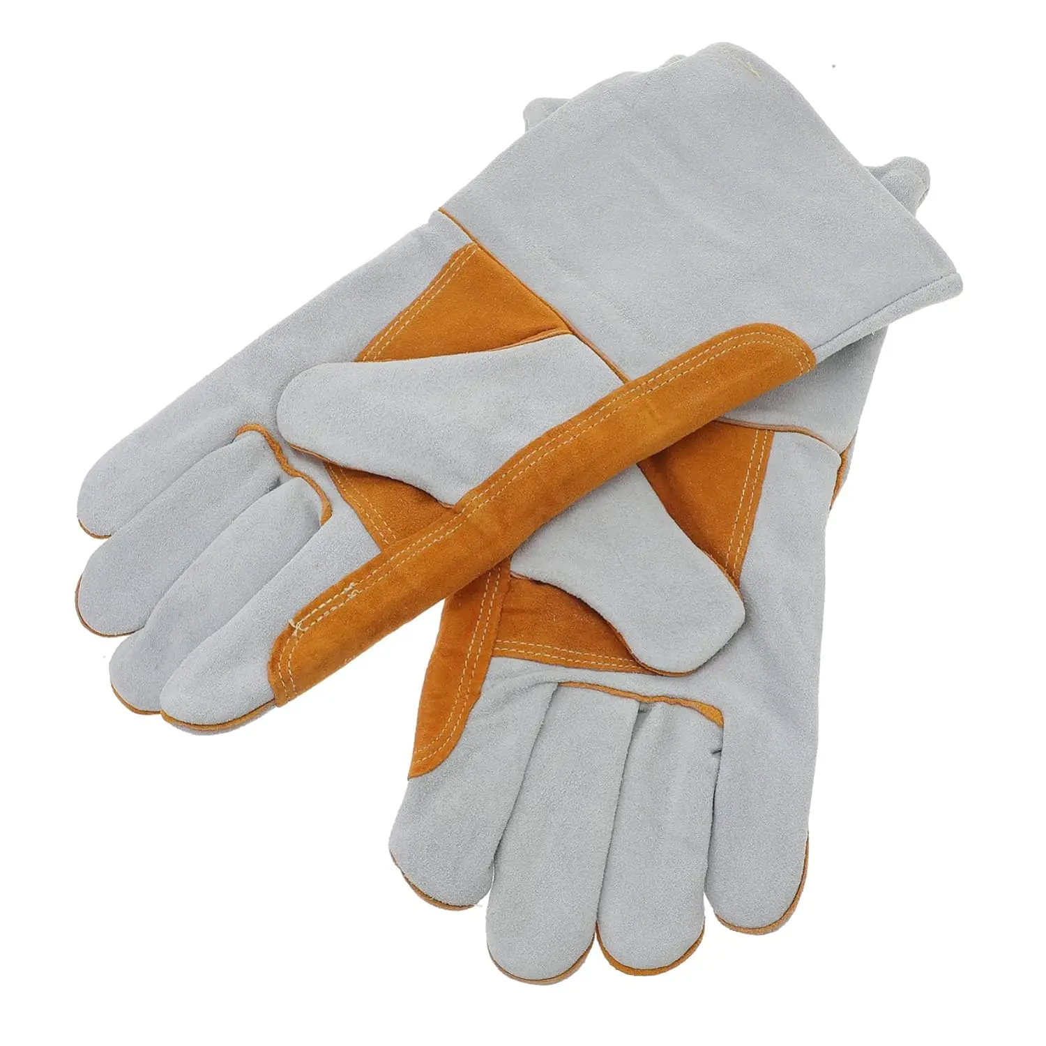 China manufacturer heavy duty cowhide and goat skin cow skin welding gloves custom logo argon arc welding gloves to weld