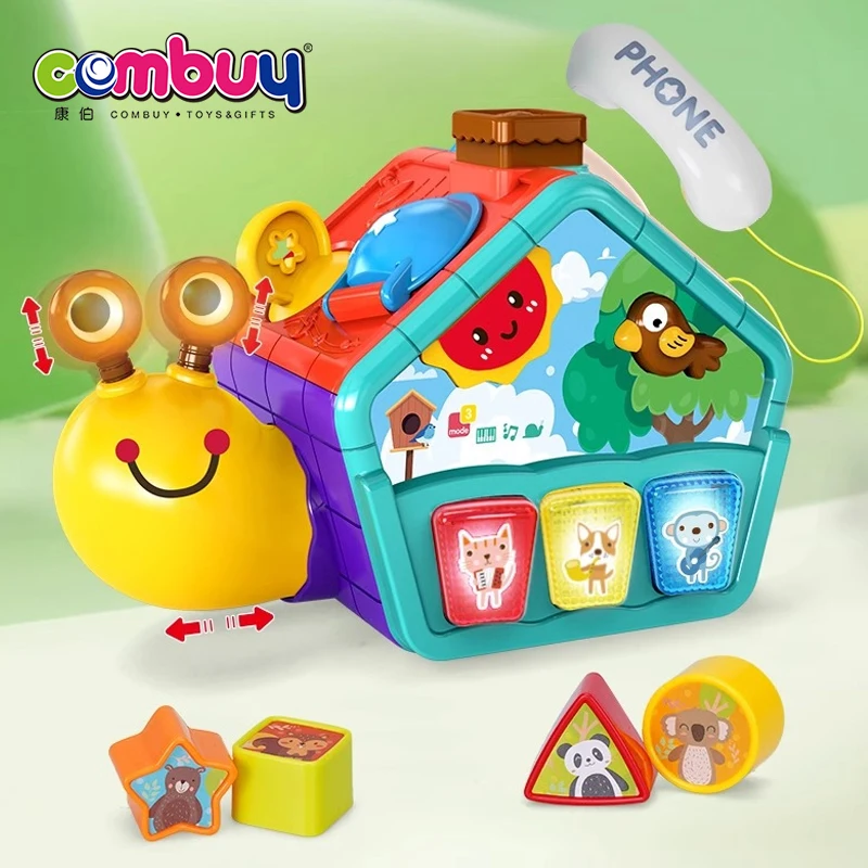 Snail sensory early education sorter activity baby toy cube