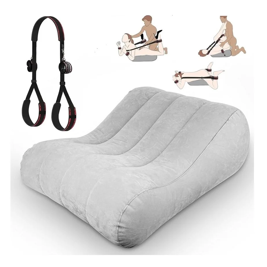 Sex Position Pillow Cushion with Adjustable Sex Leather Bondage Strap for Bedroom Couple Sex Toys for Deep Position Support