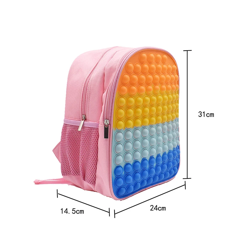 Amazon Pop It Bag Backpack Toddler Push Bubble Toys Children Kids pop it School Bag Cute Fidget toys