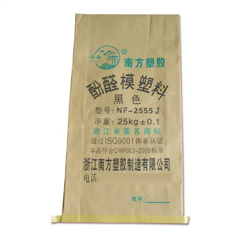 Цементный мешок для сухого строительного раствора клейкая настенная шпаклевка гипсовая пудра крафт-бумага ламинированная пластиковая влагостойкая плесень 25 кг OEM