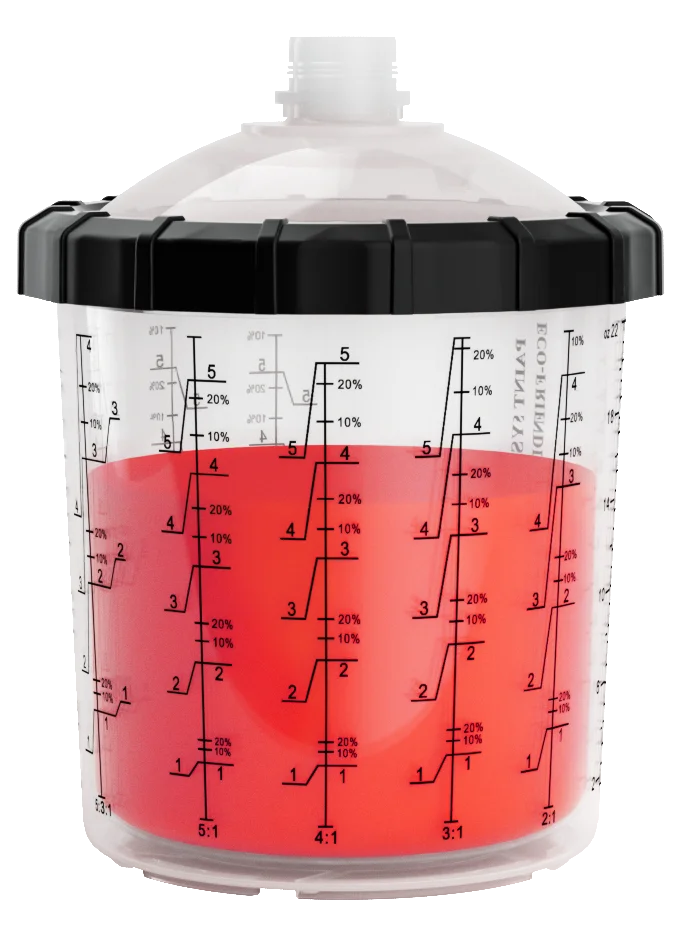 50 Pack Disposable Air Spray Gun Kit 20 Ounce (650ml) Standard Size with Cup Liners and Lid System