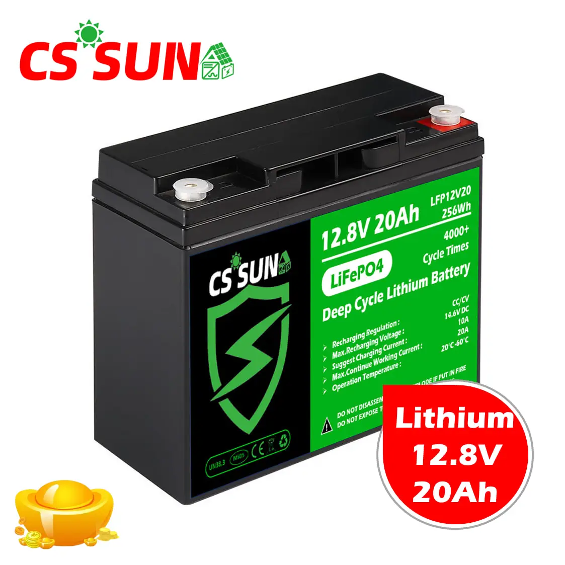 CSSUN 12V20Ah литий-ионная батарея с 5-летней гарантией для LTX домашнего использования и системы хранения солнечной энергии замена поставки AGM
