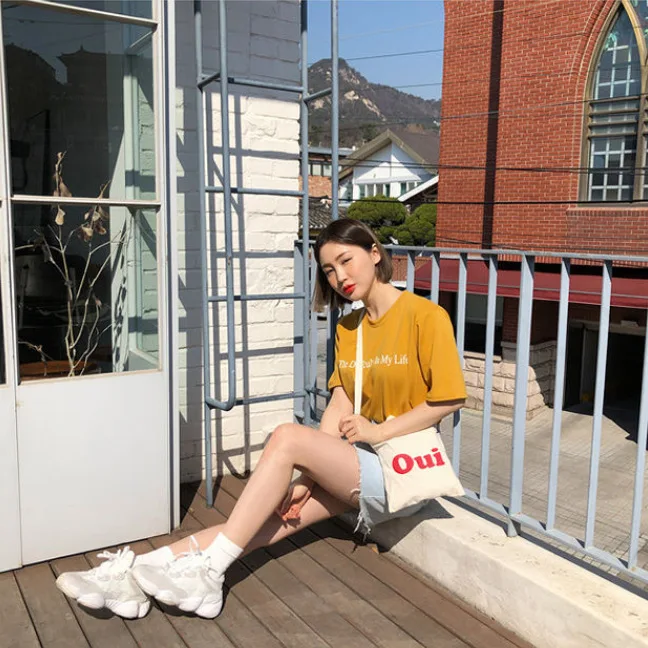 New Style Fashion Custom Simple Small Canvas Bag with Single Shoulder Strap Korean Style Cotton Tote Bag with Zipper